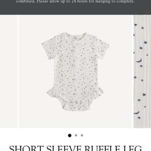 Kate Quinn Blue Moon and Stars Ruffled Bodysuit